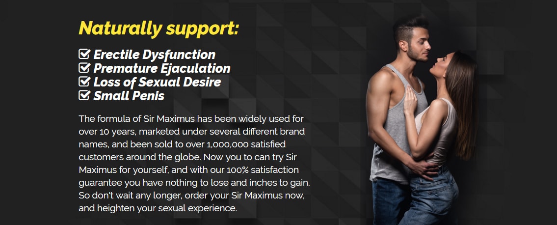 Bigger Penis And Fuller Firmer Erections Pills In UK - Sir Maximus Results