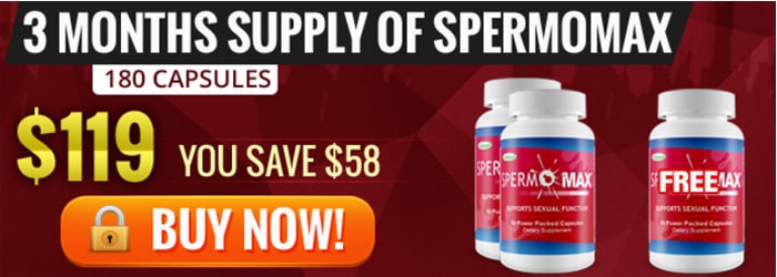 1 Month Supply Of Spermomax In UK - 180 Capsules 119$ You Save 58$